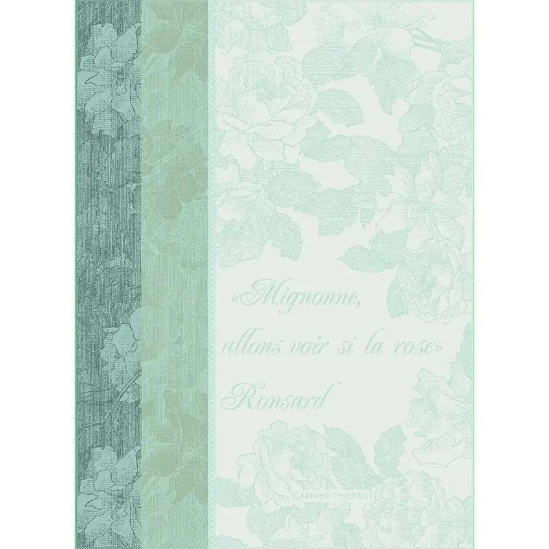 Celadon-Colored Mignonne Kitchen Towel 1