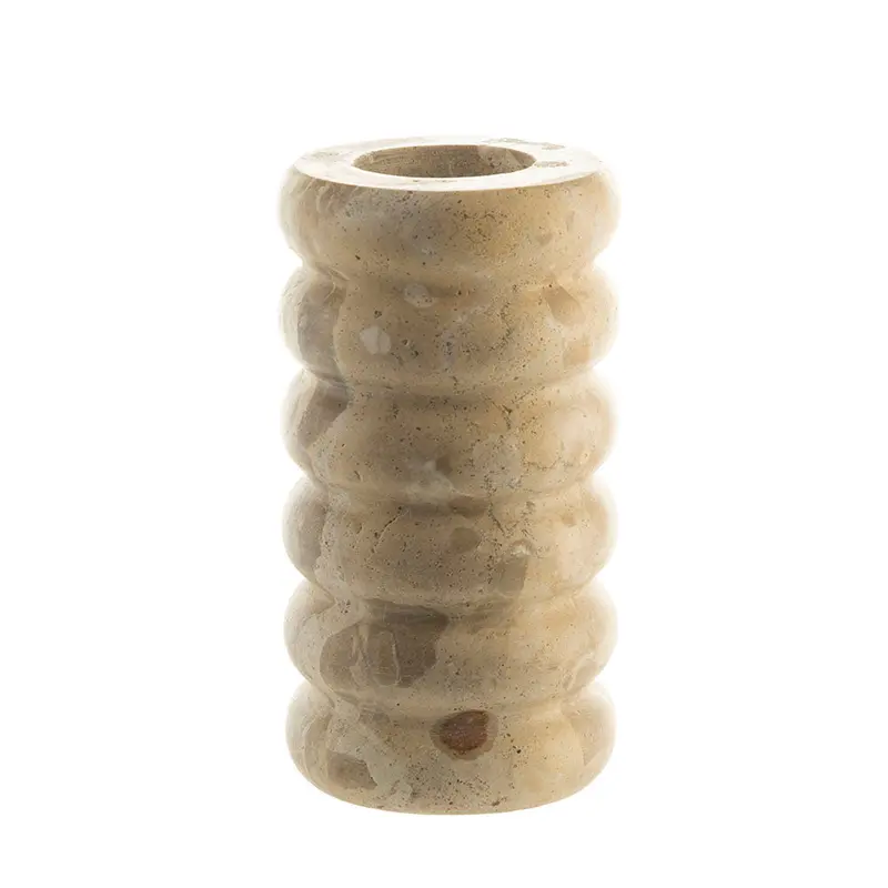 Chocolate Marble Taper Candle Holder – 15 Cm X 8 Cm Sophisticated Base 1