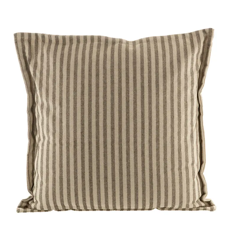 Chocolate Stripe Cushion – 50X50 Cm Rich-Tone Decorative Square Pillow 1