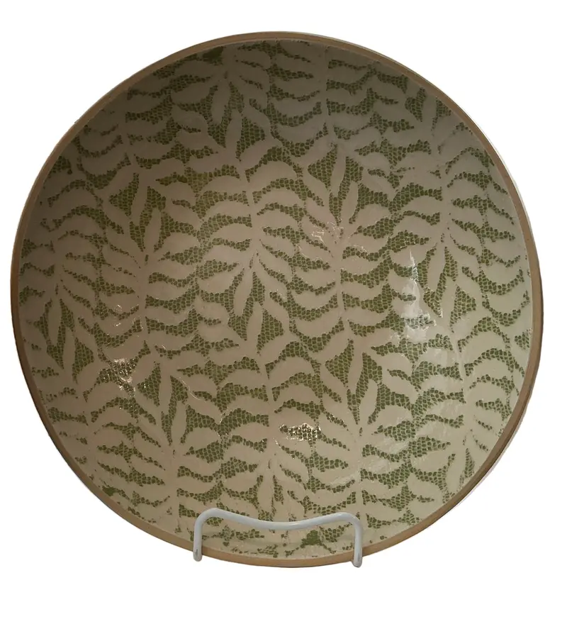 Citrus Fern Medium Serving Platter – Fresh Botanical Pattern 1