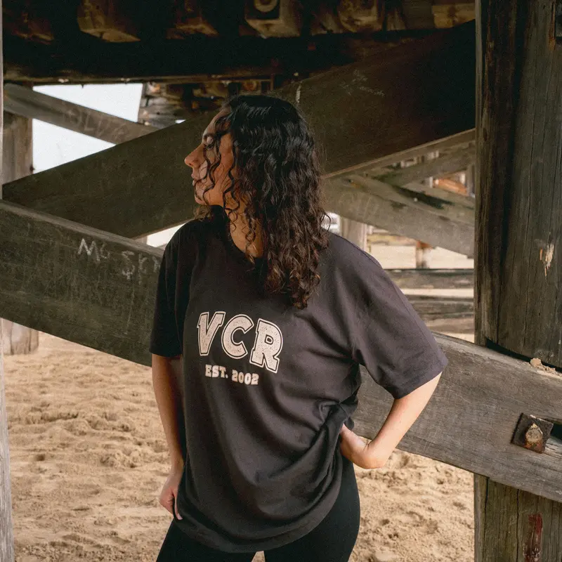Classic Coal-Colored Tee With Vcr Front Graphic 1