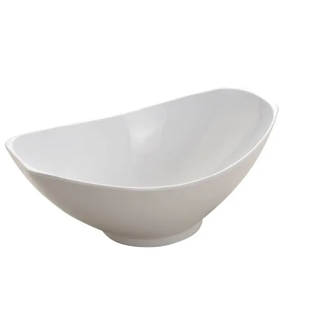 Classic White Ceramic Salad Bowl – Large Serving Size 1