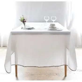 Classic White Linen Tablecloth – Crisp, Versatile & Luxe Finish 1