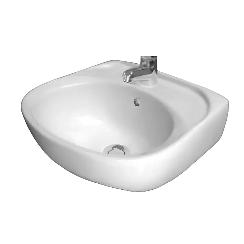 Claytan Iris Compact Wall-Hung Basin – 395 X 355Mm With Overflow, Single-Tap-Hole Design 1