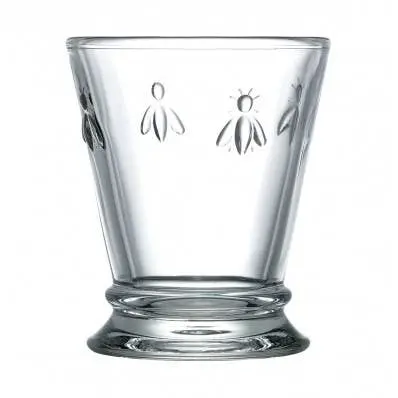 Clear Bee Pattern Tumbler – Modern Bar Glass 1