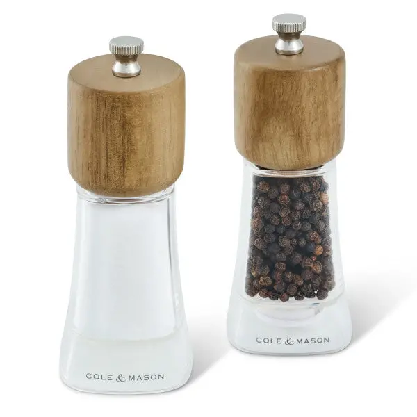 Cole & Mason Woodbury Salt And Pepper Mill Set – 13 Cm Wooden Pair 1