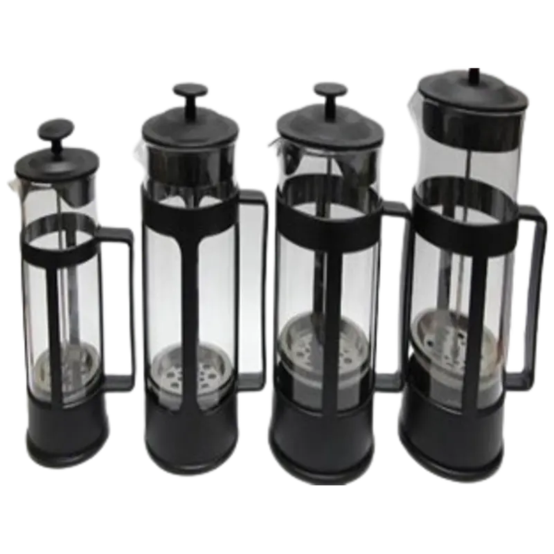 Compact Glass Coffee Press – 800Ml, Black Plastic Handle 1