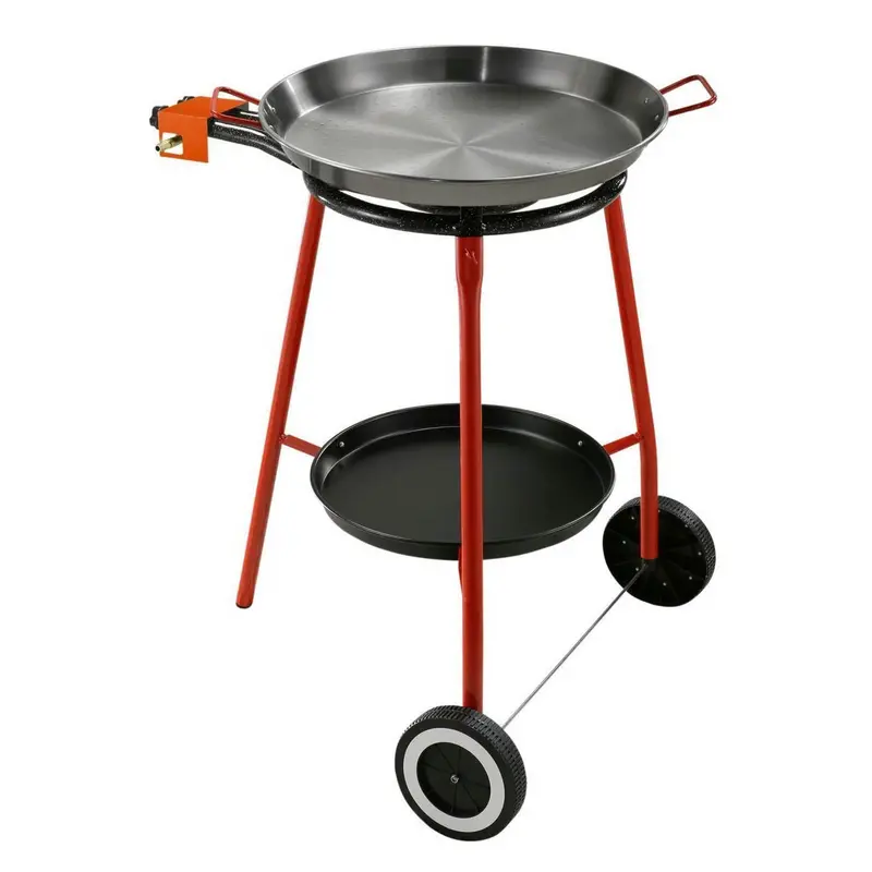 Complete Paella Cooking Kit: Gas Ring + Steel Pan 1