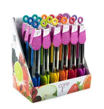 Core Kitchen Rainbow Mini Locking Tongs 1