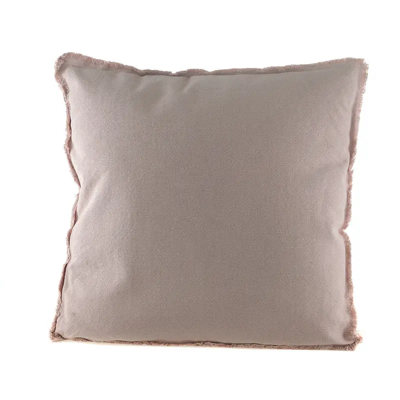 Cotton-Linen Blend Cushion Cover – Soft Pink Tone, 50Cm Square 1