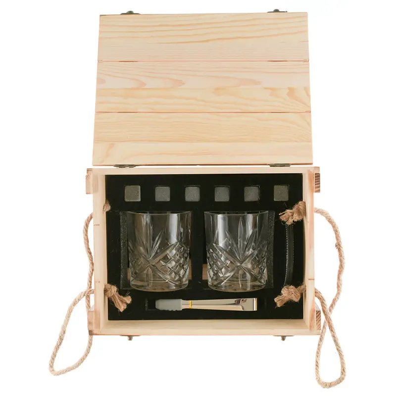 Curated Whiskey Gift Set: Glasses, Coasters & Reusable Ice Stones 1