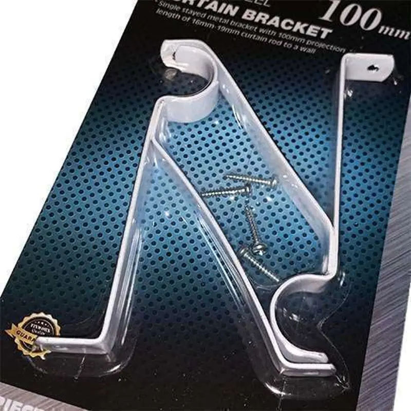 Curtain Support Bracket – 100Mm Projection, Pair Included 1