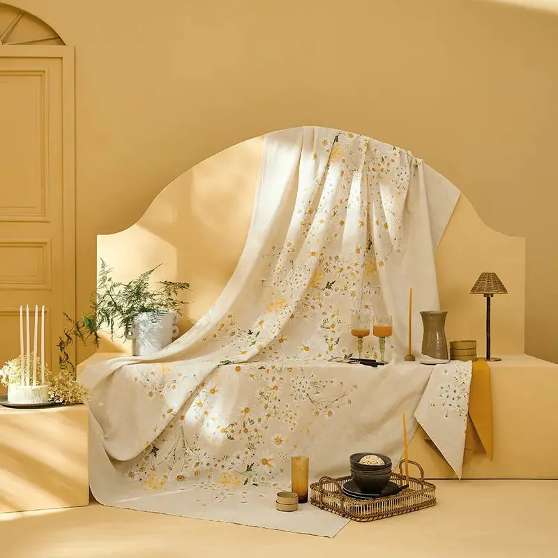 Daisy Chanvre Natural Hemp Table Linen Set 1