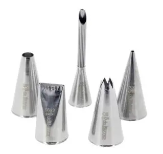 De Buyer 5-Piece Stainless Steel Pastry Tip Collection 1