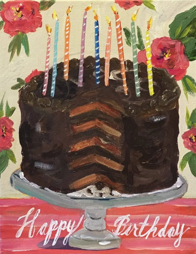 Decadent Chocolate Cake Birthday Card 1