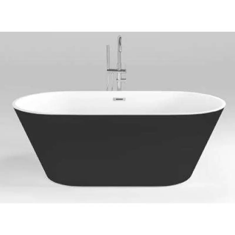 Decobay Asti Freestanding Acrylic Bathtub – Black, 1700 × 800 × 580Mm 1