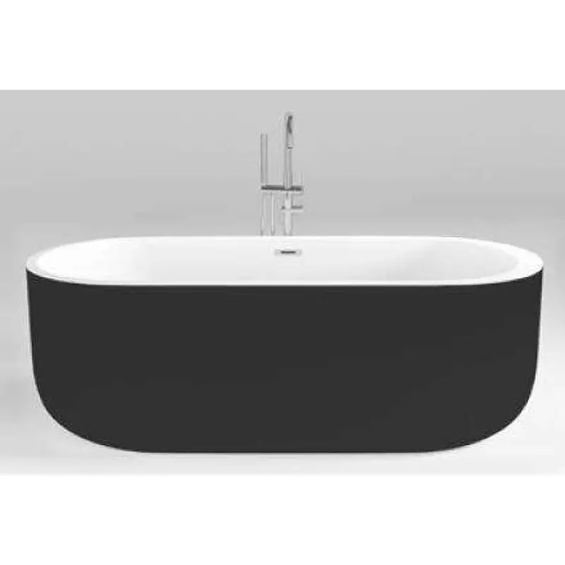 Decobay Bari Freestanding Acrylic Bathtub – Black, 1700 X 800 X 580Mm 1