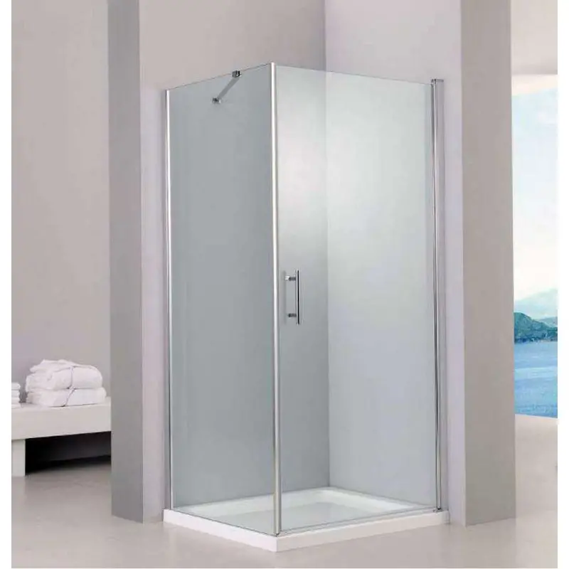 Decobay Square Walk-In Shower Enclosure – 900×900×1850Mm With Tray 1