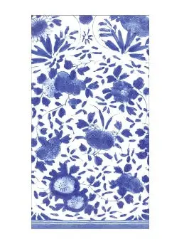 Delft Blue Ceramic-Inspired Guest Towel 1
