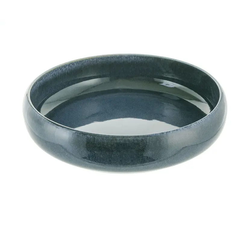 Denim-Styled Ceramic Bowl – 28Cm Diameter × 8Cm Height 1