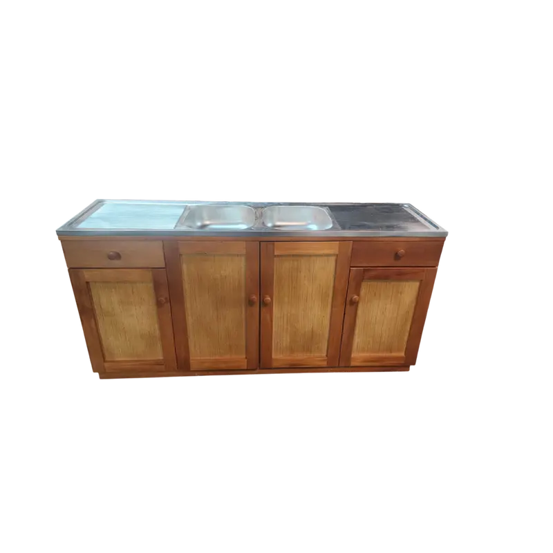 Diamex Premium Stainless Steel Double-Basin Kitchen Sink Unit 1