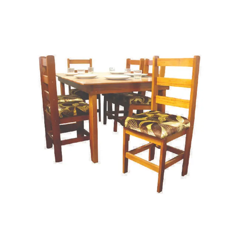 Diamex Wooden Dining Set | 7-Piece Configuration | Solid Construction & Natural Aesthetic 1