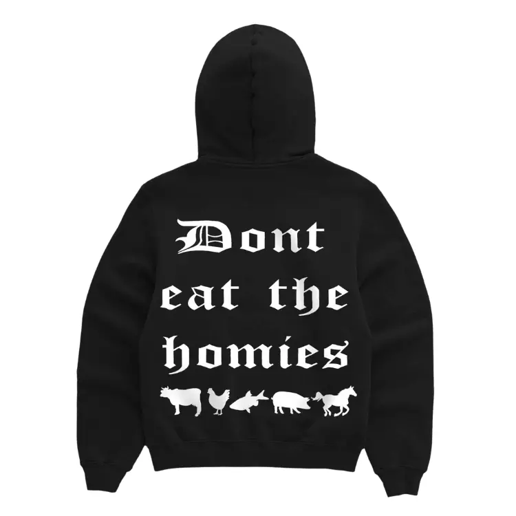 Don'T Eat The Homies Classic Black Hoodie – Unisex Organic Cotton 1