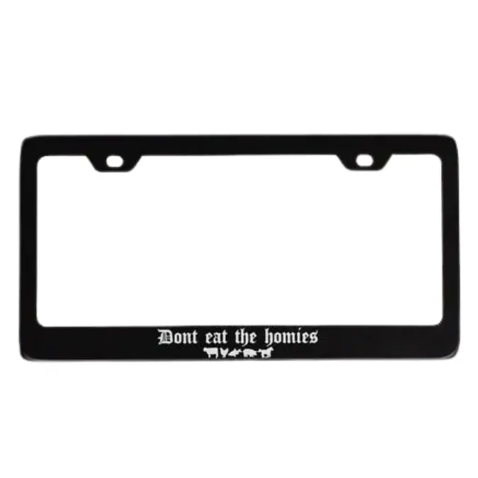 'Don'T Eat The Homies' Humorous License Plate Frame 1