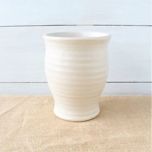 Drift White Metal Utensil Holder Urn 1