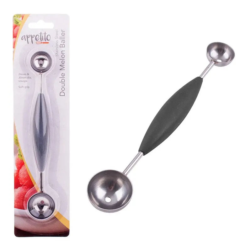 Dual-End Melon Baller – Stainless Steel Scoop Tool 1