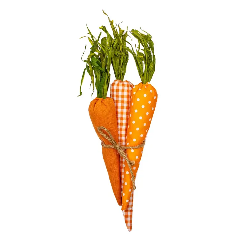 Easton Fabric Carrot Trio – Set Of Three Decorative Accents 1