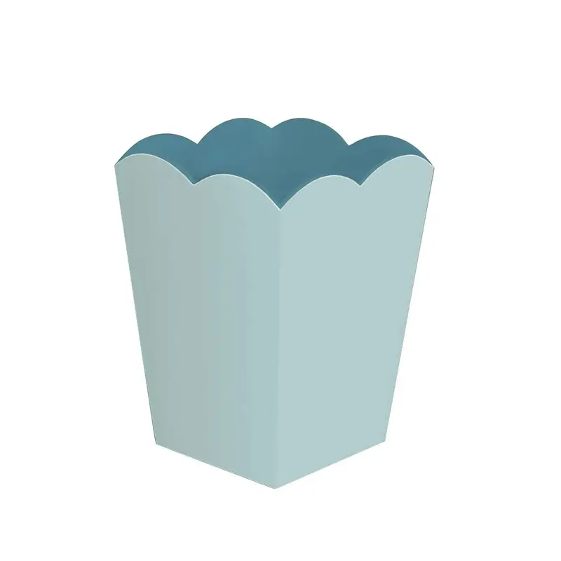 Eau De Nil And Turquoise Scalloped Lacquer Bin 1