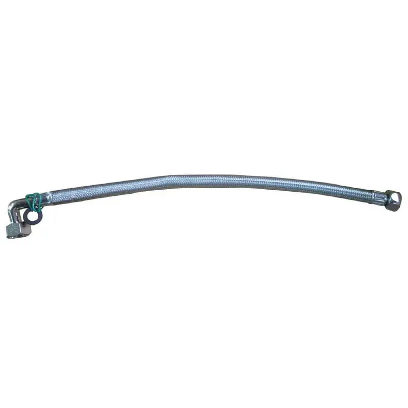 Elbow-Type Flexible Hose – 30 Cm Stainless Steel, F12/F12 Swivel Connection 1