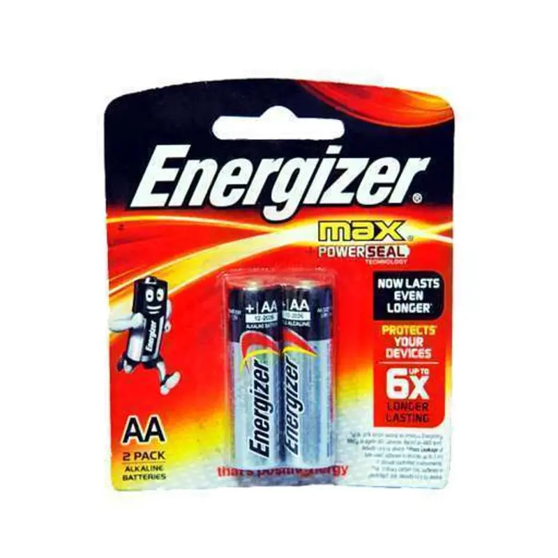 Energizer E91 Bp2 Aa Alkaline Batteries – 2-Pack 1