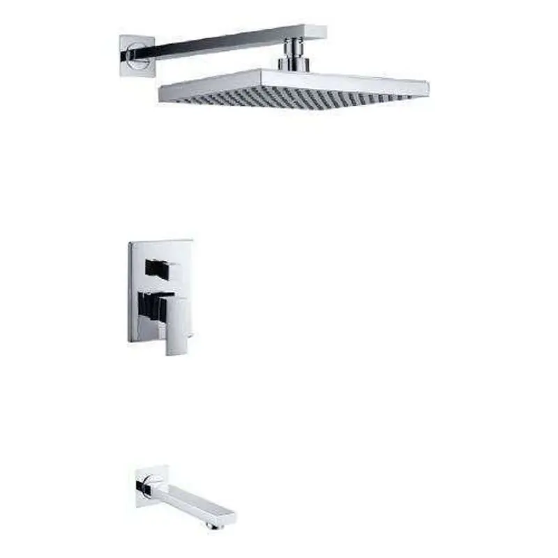 Fabia Rain Shower Mixer Set – Thermostatic Shower & Bath Spout Combo (Cp) 1