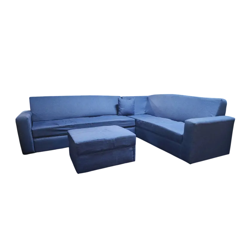 Fauna Dilio L-Shape Fabric Lounge Suite – 8-Piece, Assorted Color Palette 1