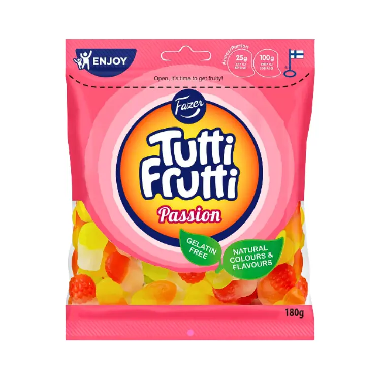 Fazer Tutti Frutti Passion Fruit Gummies – 120G 1