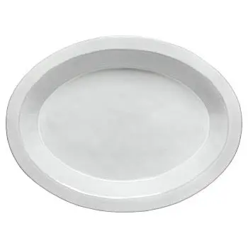 Festa Ecogres White Oval Ceramic Serving Platter 1