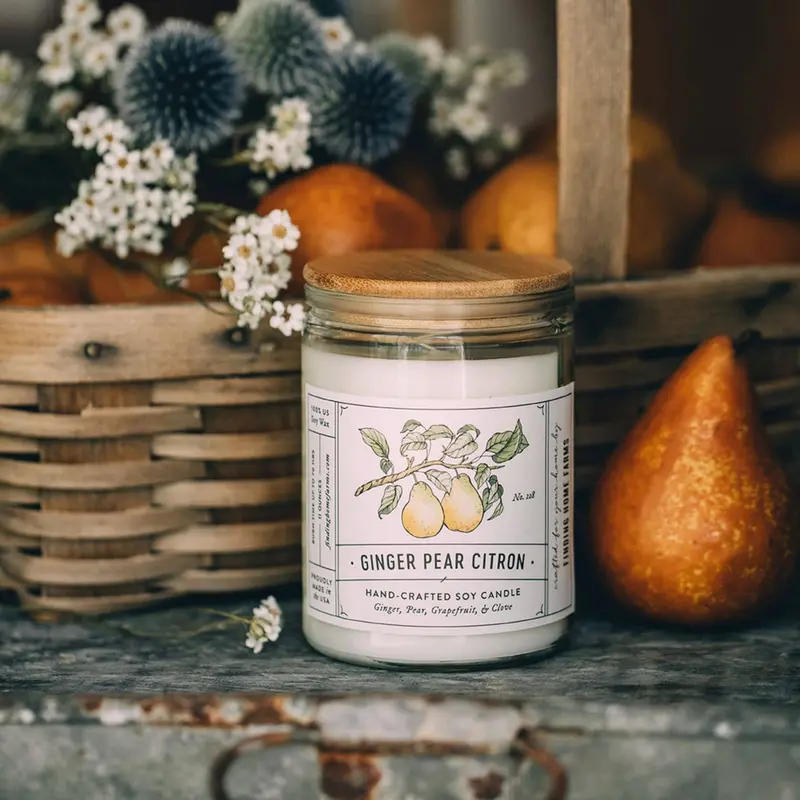 Finding Home Farms Ginger Pear Citron Soy Scented Candle 1