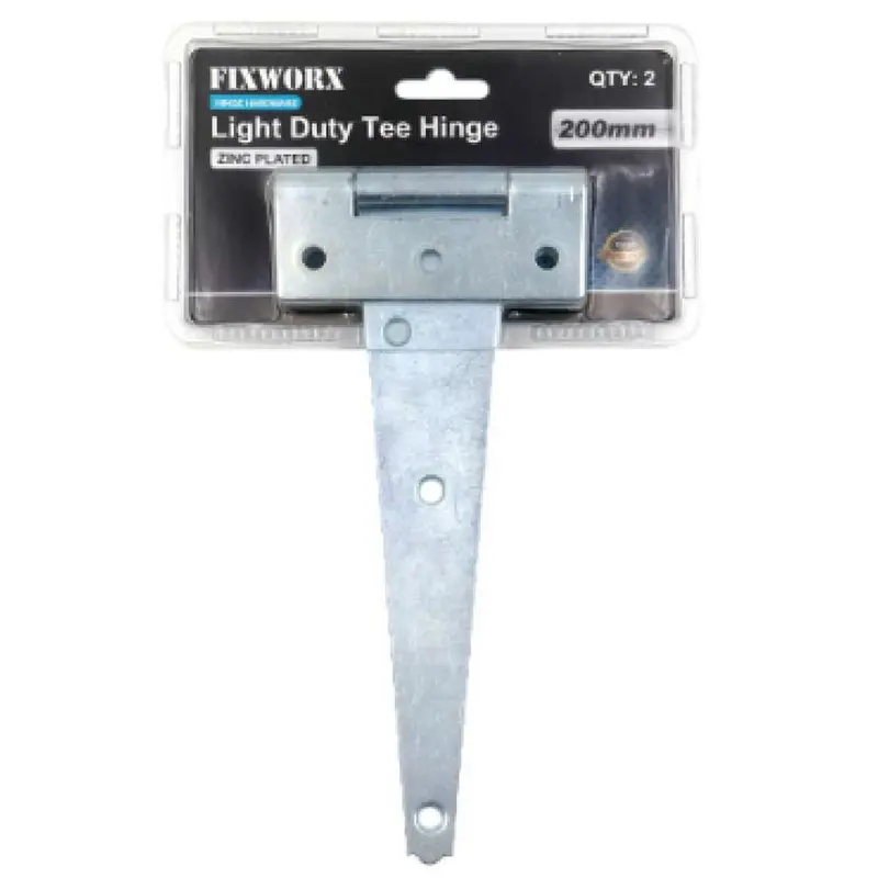 Fixworx Light-Duty Tee Hinge – Zinc-Plated, 8" (200 Mm) 1