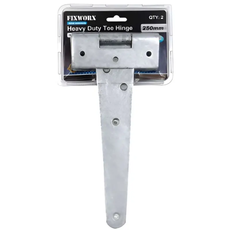 Fixworx Standard Tee Hinge – Heavy-Duty Galvanized With Brass Pin, 8" (200 Mm) 1