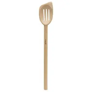 French Beechwood Slotted Spoon – Angled Design, 11.5 Inches 1
