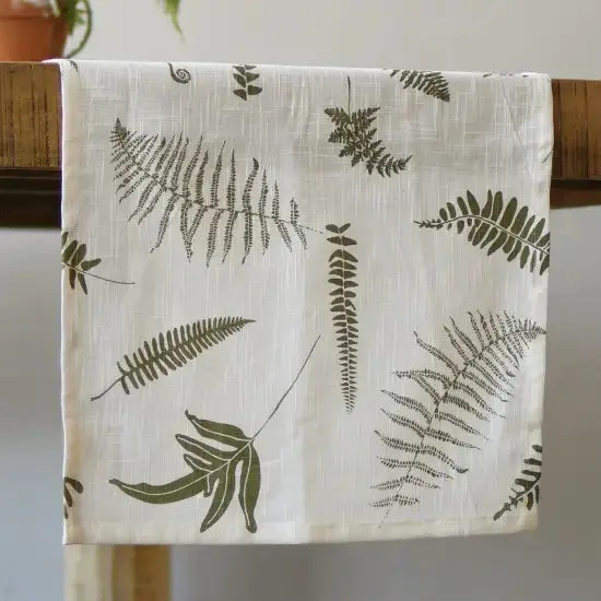 Fronds Organic Cotton Table Runner – 98 Inch Long 1