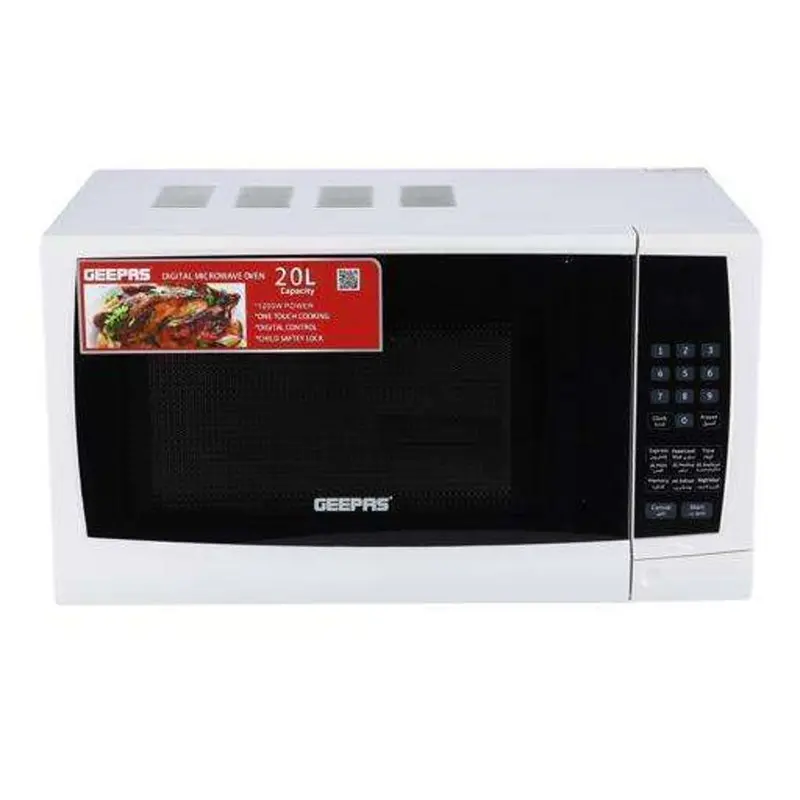 Geepas 20-Litre Digital Microwave Oven | 1200W Power | Precise Time & Power Settings 1