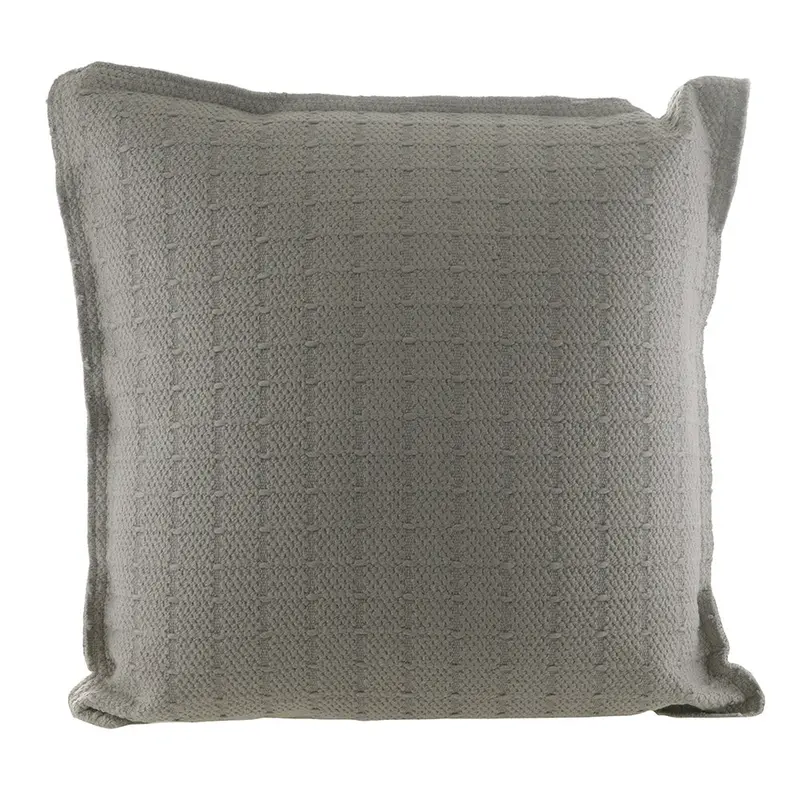 Gemma Light Grey Fabric Square Cushion – 50Cm 1
