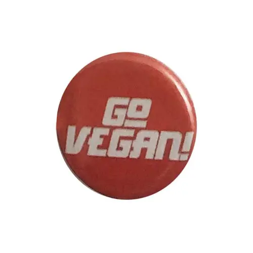 'Go Vegan' Awareness Button – Limited Clearance Stock 1