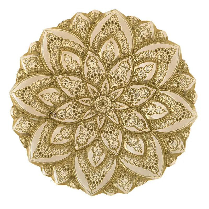 Gold- And Pearl-Inlaid Mandala Glass Platter 1