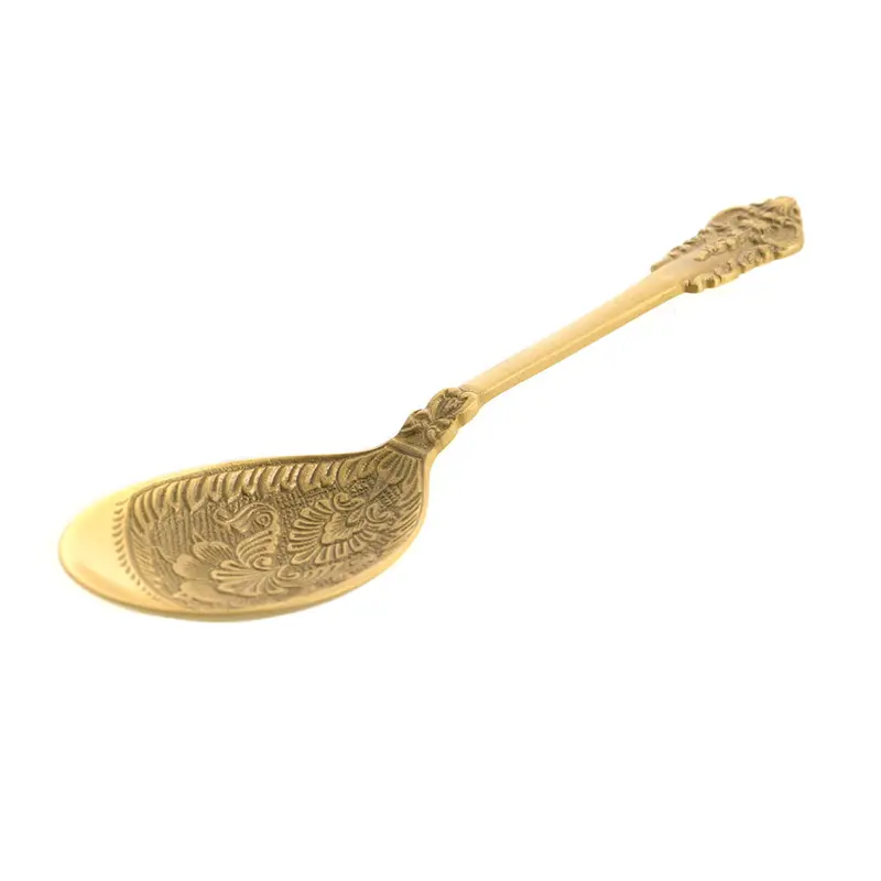 Gold-Finished Rice Spoon For Modern Dining 1