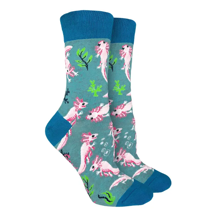 Good Luck Socks – Adorable Axolotl Print, Comfortable Cotton Blend 1