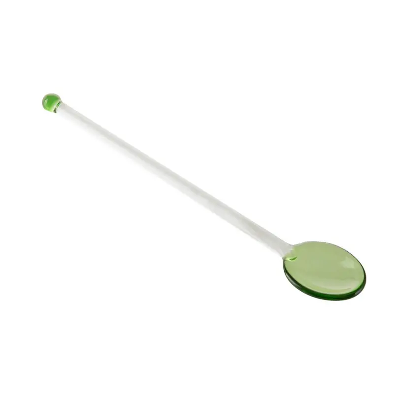 Green And Clear Glass Bar Spoon 1